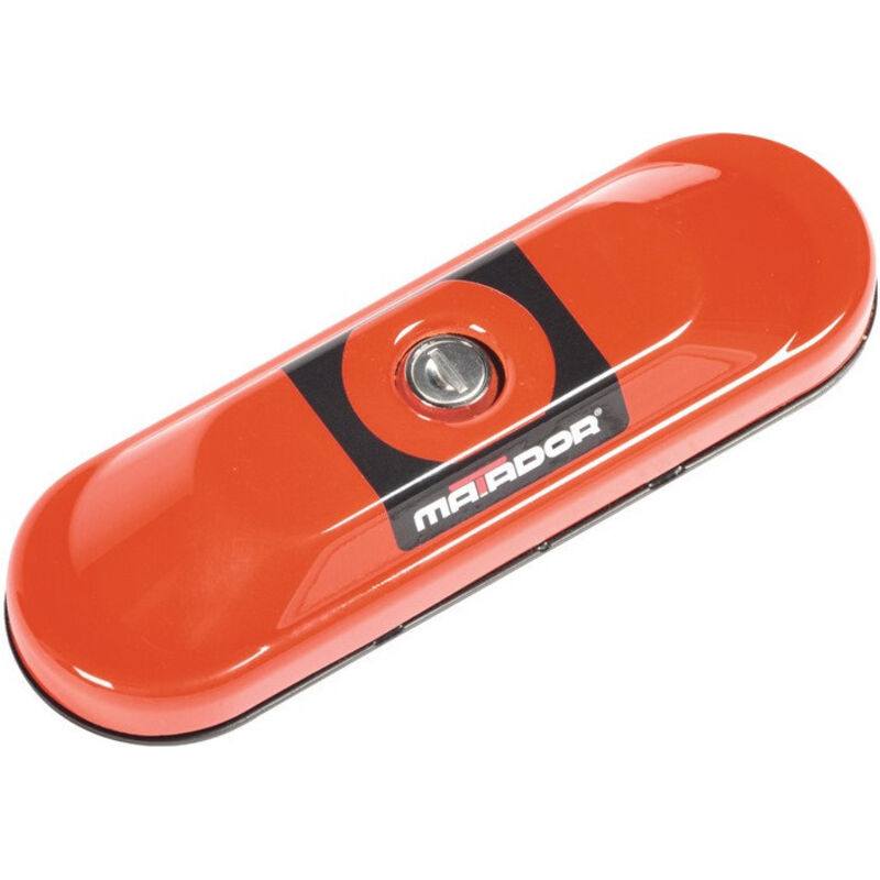 Sécurisation de la cale Bull-Lock ovale acier inoxydable, revêtement par poudre ouverture de porte côté rouge Matador