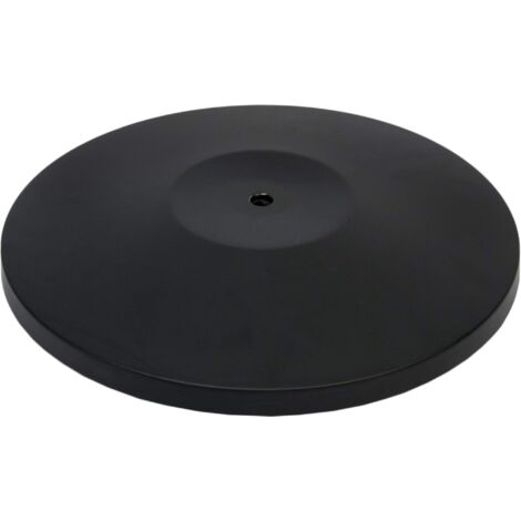 SECURIT - Base per Sistema Barriera Retrattile - Per Bar, Ristoranti, Pub, Negozi - Antigraffio e Protezione Del Pavimento - Acciaio Inox Rivestito - Colore Nero
