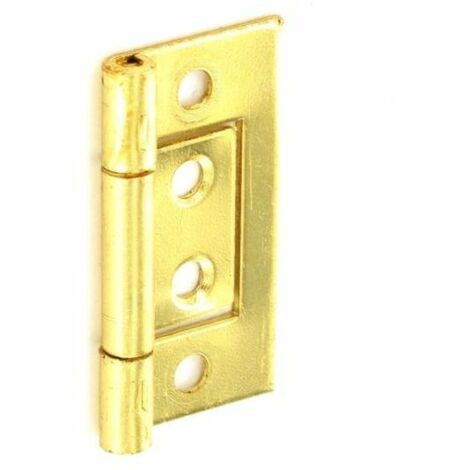 main image of "Securit Flush Hinges Brass Plated (Pair) 50mm - S4402"