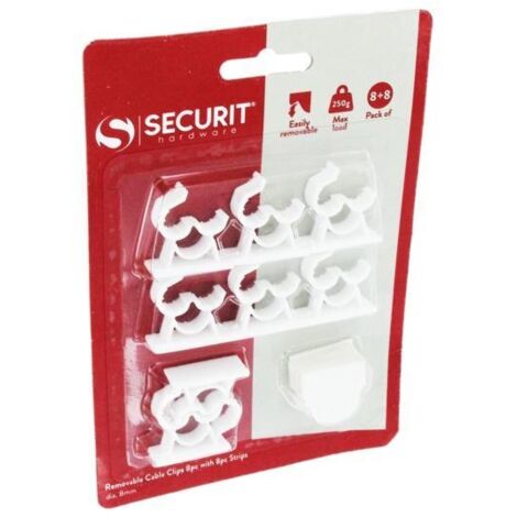 Securit kabelklämmor (16-pack) Taille unique Vit Whit-AquaForge