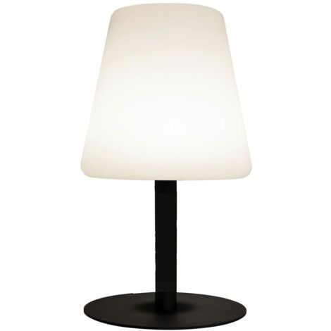 SECURIT - Lampe LED "Michelle" avec étiquette pour tableau blanc - Sans fil - Rechargeable par USB - Intérieur/extérieur - Bar, Café, Restaurant, Hôtel - 28 x 15 x 15 cm - Noir/Blanc