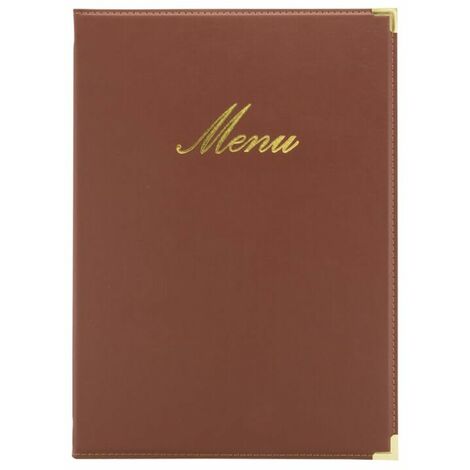 SECURIT - Porta Menu Linea Classic - Per Caffè, Ristoranti, Bar - Similpelle - Formato A4 - 1 Doppio Inserto Incluso - Colore Bordeaux