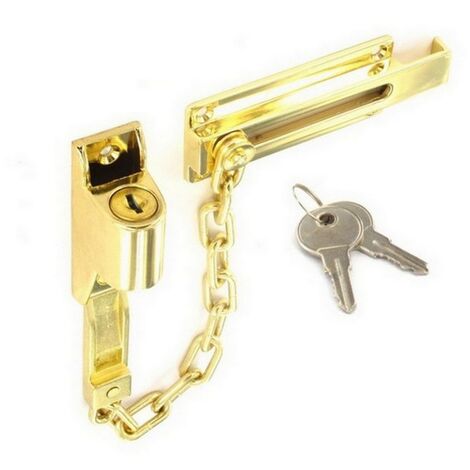 Securit S1632 Locking Door Chain Brass 110mm