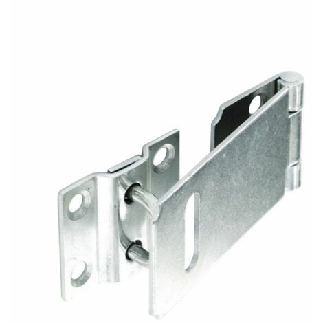 150mm 6" SECURITY SAFETY HASP AND STAPLE LOCK WITH FITTINGS ZINC 