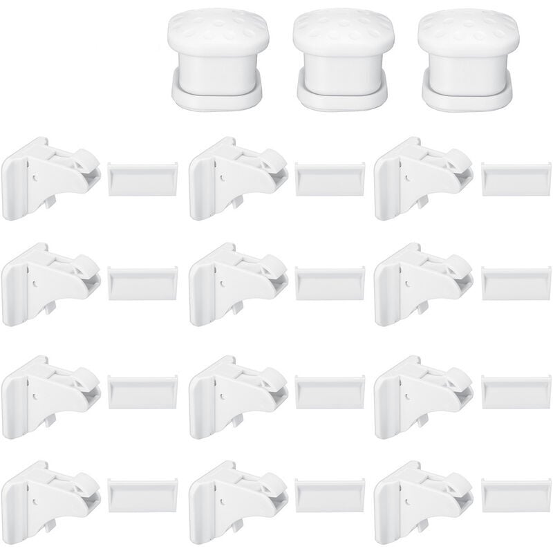 Sécurité Bébé Placard Bloque Porte (12 serrures + 3 Clés) Verrous Magnétique