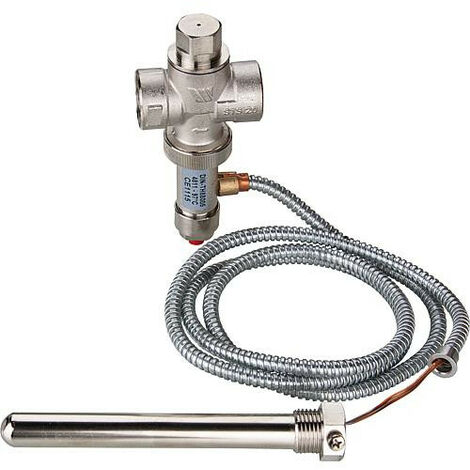 Sécurité d´écoulement thermique DN20 (3/4"),tube capillaire 4m doigt de gant DN15 (1/2")