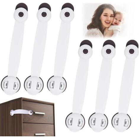Bébé Verrouillage Sécurité Bloque Porte,Pack 2 Serrures De Sécurité Pour Enfants Avec Adhésif,3M Serrures De Sécurité Pour Enfants Anti-Verrouillage | Leroy Merlin