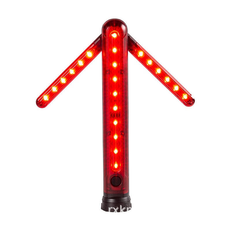 Sjqka - Sécurité routière à led avec flèche de virage, voyant d'avertissement led à flèche rouge avec base magnétique amovible