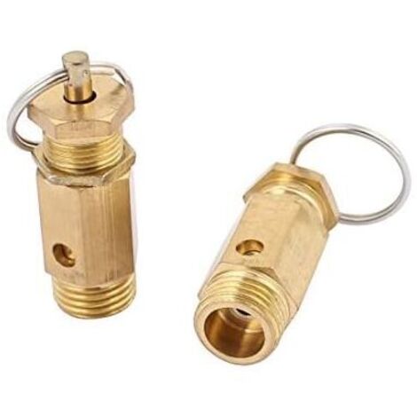 Sécurité Valve Air Compresseur Pression Limitation Soupape 13mm Mâle Paquet 2