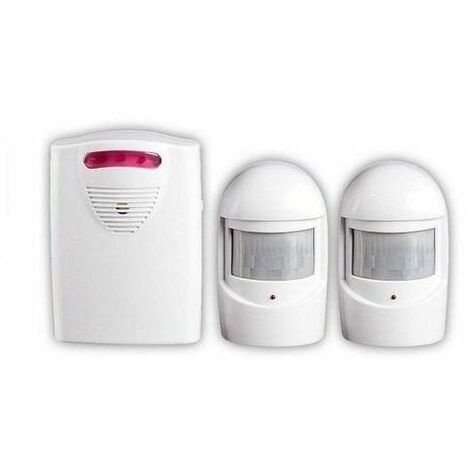 Security Alarm Systems 1 Receiver and 2 Weatherproof PIR Motion Detectors for Yard/Garage/Barn Wireless Siren Kit for Port and Window Security Anti-Theft