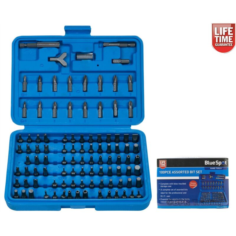 Blue Spot Tools - 100 Pce Security Screwdriver Bit Set