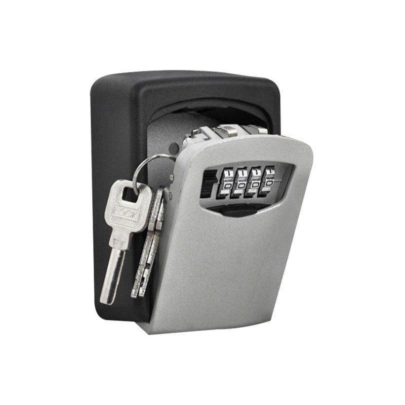 Sjqka - Security Key Box, Wall Mounted Key Box, High Security 4 Digit Code Key Box, Waterproof and Rustproof for Indoor and Outdoor, Home, Office,