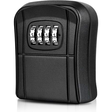 Security Key Safe Wall Mounted Mini Key Lock Box with Resettable 6-Digit Combination Weatherproof Door Key Box Lockable Key Storage Box for Outdoor Indoor Home Factory Garage Office