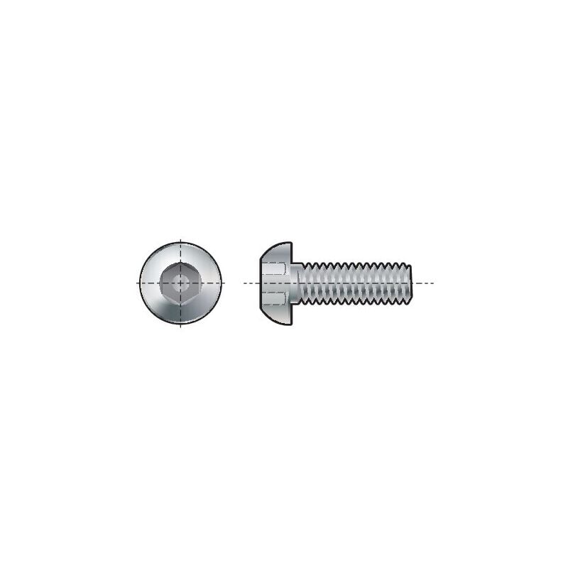 Qualfast - M6X30 A2 St/St Pin Hex Button m/c Screw- you get 4