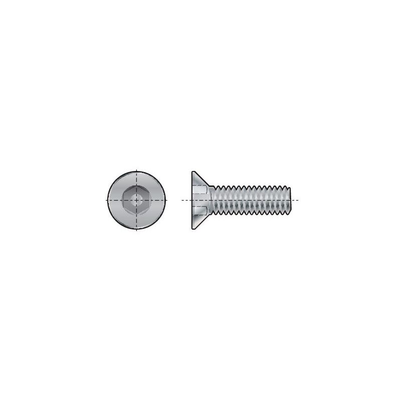 Qualfast M6X30 A2 St/St Pin Hex Countersunk M/C Screw- you get 5