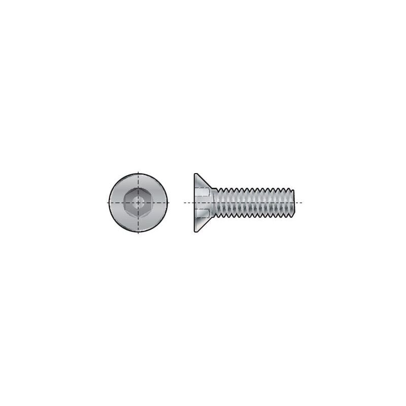 Qualfast - M10X50 A2 St/St Pin Hex Countersunk m/c Screw- you get 5