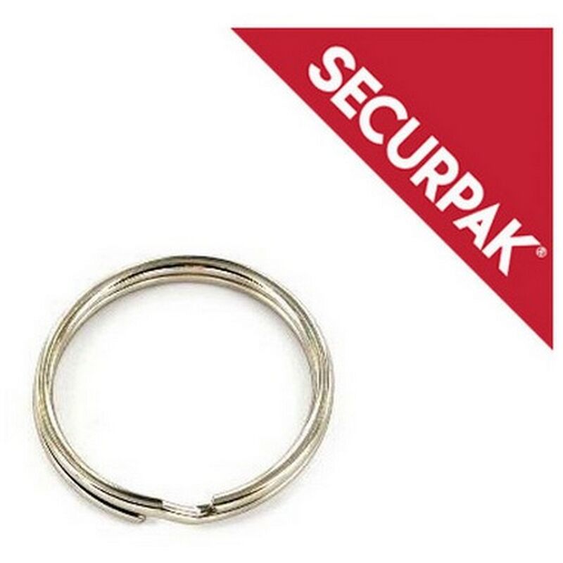 Securpak - SP10247 - Bag/10 Split Ring Nickel Plated 25mm (8)