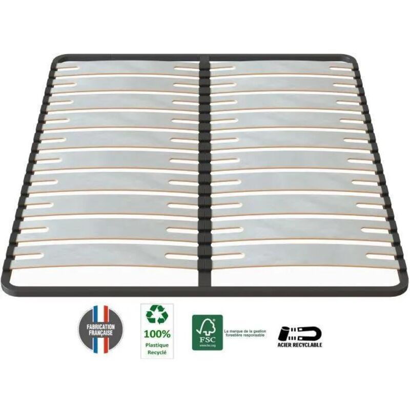 Les Tendances Sedac Bettgestell Aus Robustem Grauem Stahl 160x200 Cm