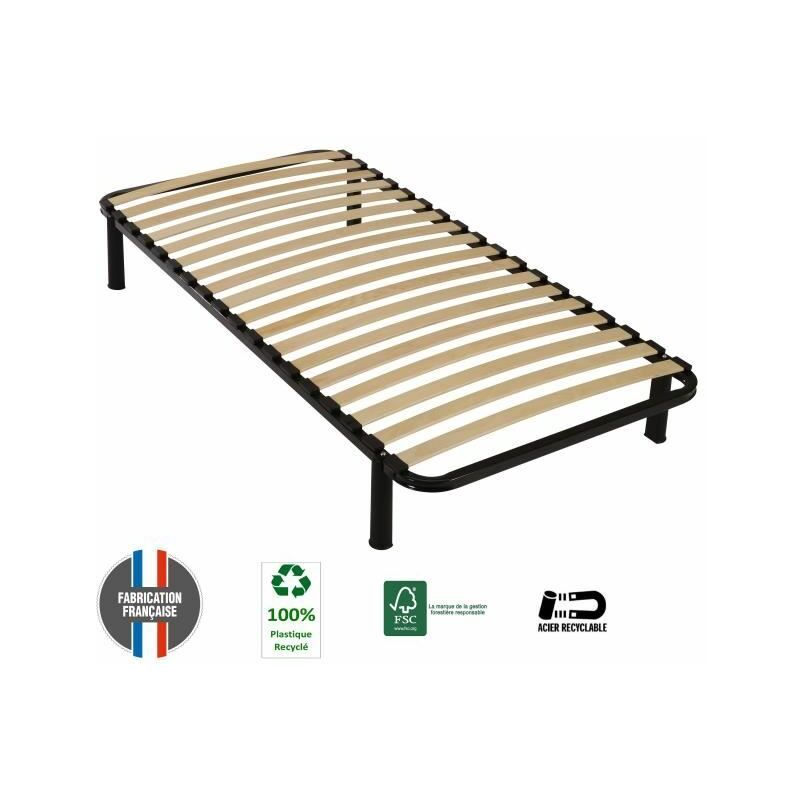 Confortkit Cadre a lattes en kit 90x190 cm - 26 cm - Sedac