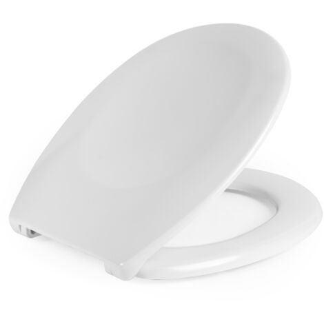 Sede Duroplastica Antibac Beldray LA030252UFEU7, trattata con fosfato d'argento per prevenire l'accumulo di batteri, facile da pulire, cerniere in lega di zinco a chiusura morbida, sede per wc