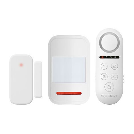 Sedea – Alarme sans fil pour porte 105 dB – Installation rapide sans câbles – Portée 100 m – Extensible jusqu'à 40 détecteurs