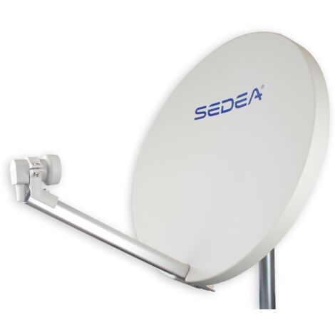 Sedea – Antenne parabolique 60 cm composite renforcée – Résistante aux UV et chocs – Fixation sur mât jusqu’à 60 mm – Réception SD/HD