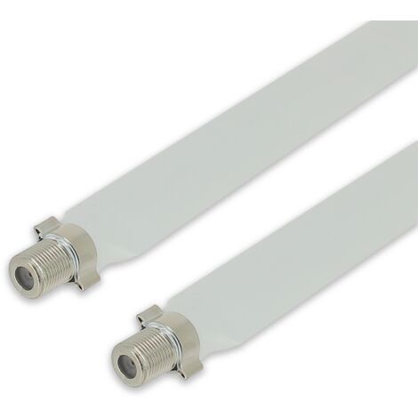 Sedea – Câble coaxial TV extra plat mâle/mâle 20 cm pour passage porte et fenêtre – Câble de raccordement qualité supérieure – 914290