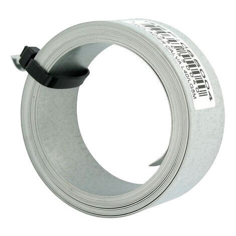 Sedea – Feuillard de 5 mètres 40mm – Épaisseur 0,5 mm pour cerclage cheminée – Résistance accrue pour fixation antenne TV et parabole