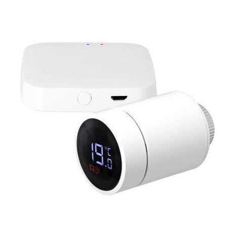 Sedea – Kit de démarrage Wi-Fi – Tête thermostatique intelligente – Programmable – Détecteur de fenêtre ouverte – Compatible Danfoss RA/RAV/RAVL - eTH600KD