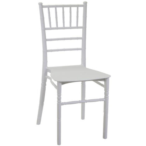 Sedia 40x43xh90 cm in Resina Chiavari Bianco