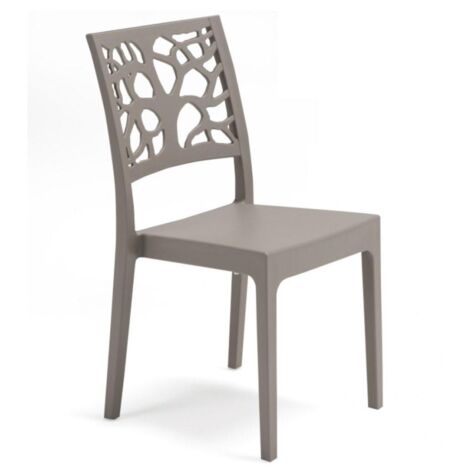 Sedia 52x46x86 cm per Interno ed Esterno Tortora