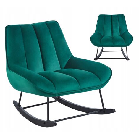 Sedia a dondolo FR5-FX velluto verde