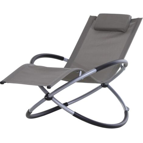 SEDIA A DONDOLO IN TEXILENE ZERO-GRAVITY 154 X 80 X 84 CM GRIGIO