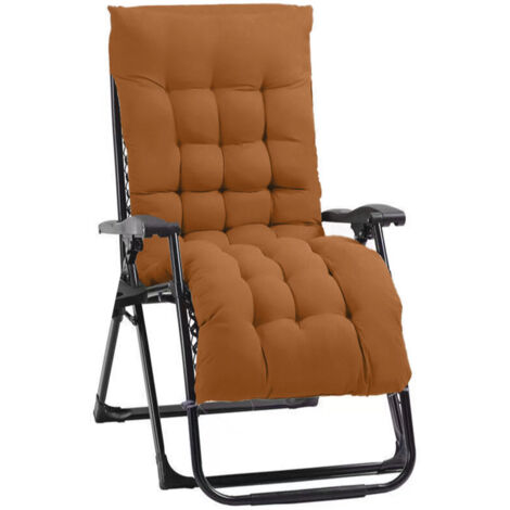 Sedia a sdraio gravità zero pieghevole cuscino imbottito 5cm poggia piedi TERRACOTTA Poltrona richiudibile relax giardino mare spiaggia piscina