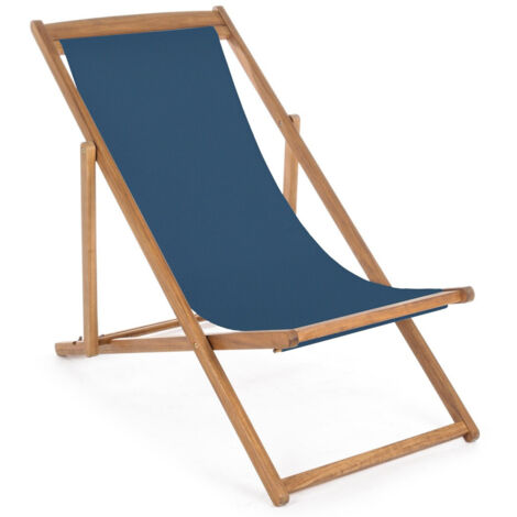 Sedia a Sdraio in Legno di Acacia Blu