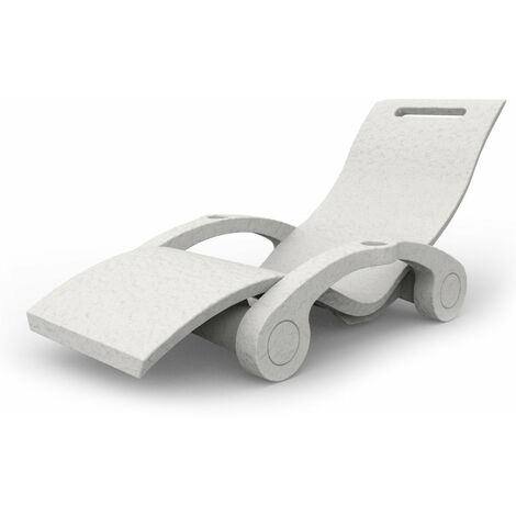 Sedia a sdraio SERENDIPITY CHAISE con supporti  Bianco