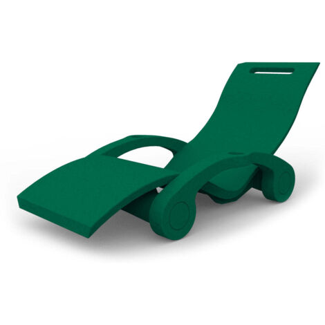 Sedia a sdraio SERENDIPITY CHAISE con supporti  Verde