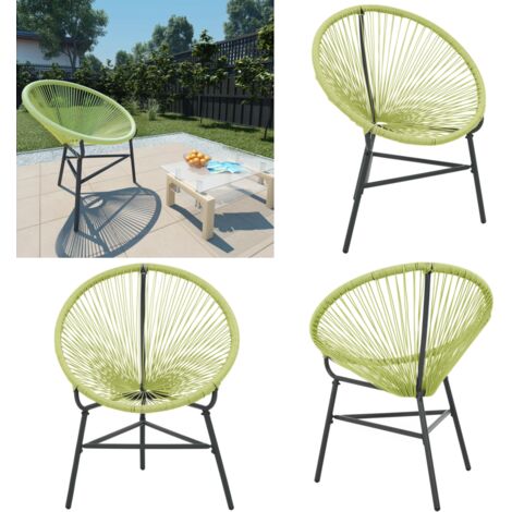 Sedia Acapulco da Giardino in Polyrattan Verde - Polyrattan - Sedia da esterno