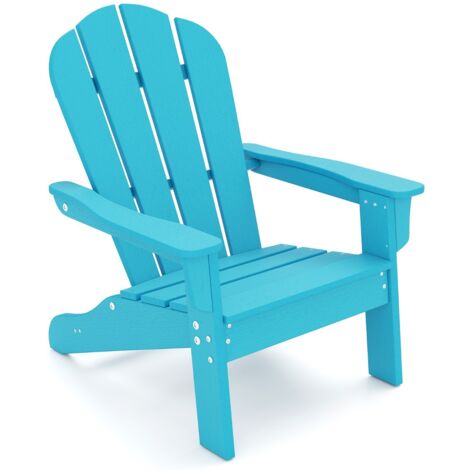 Sedia adirondack da campeggio per bambini con design ergonomico per patio, Sedia da giardino per bambini da 3 a 8 anni Blu