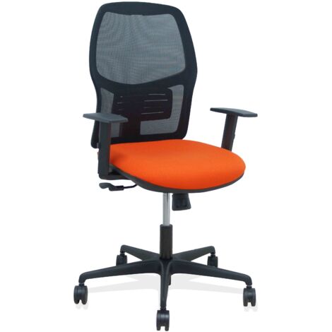 Sedia Alfera sincro nero mesh bali arancio scuro arancio scuro bracciolo regolabile