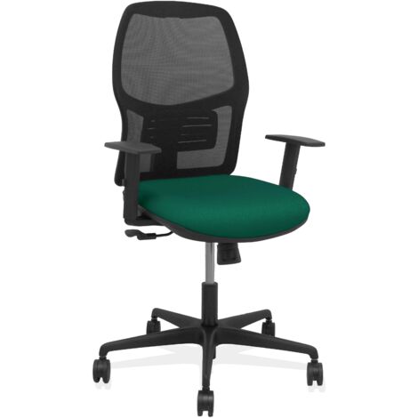 Sedia Alfera sincro nero mesh bali verde bottiglia bracciolo regolabile
