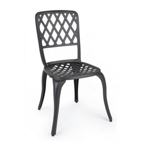 Sedia alluminio antracite esterno cm 44 x 46 x  89h