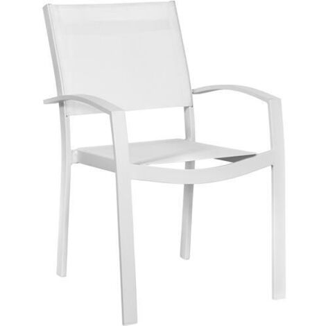 SEDIA ALLUMINIO CHIANCA CON BRACCIOLI BIANCO PAPILLON