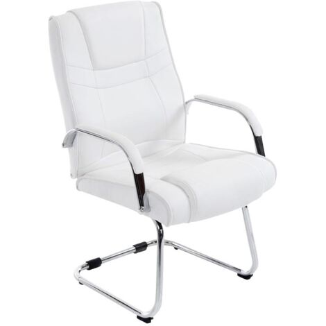 Sedia Attila in similpelle bianco