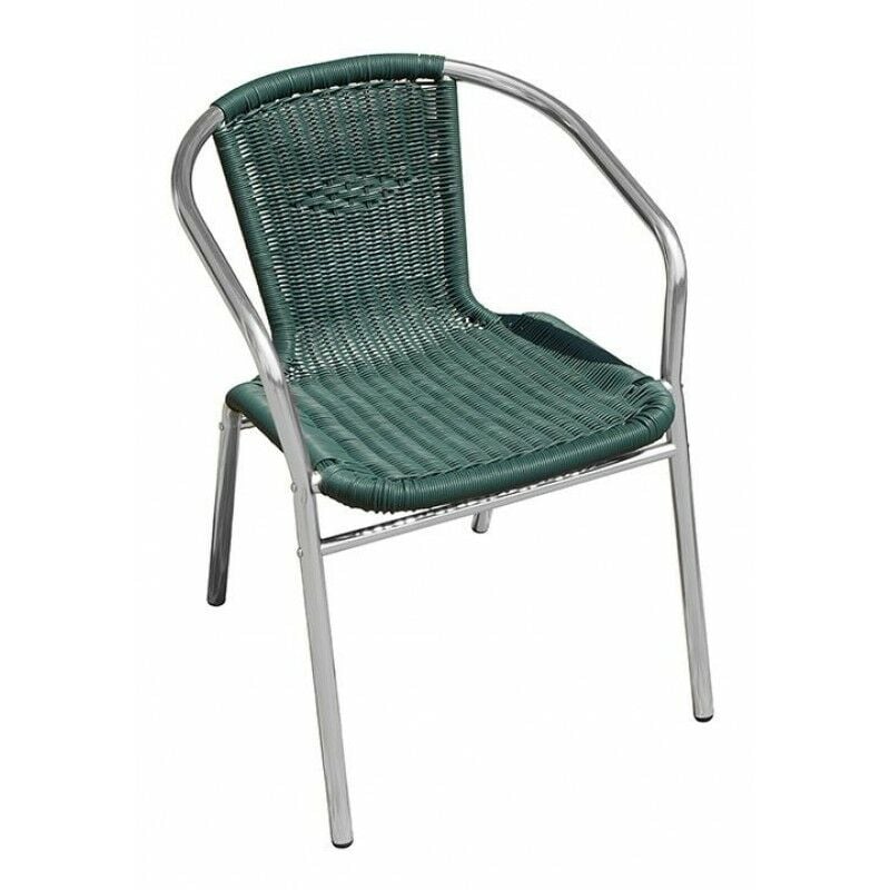 Greenwood - Chaise de bar en fil d'aluminium et plastique Paille