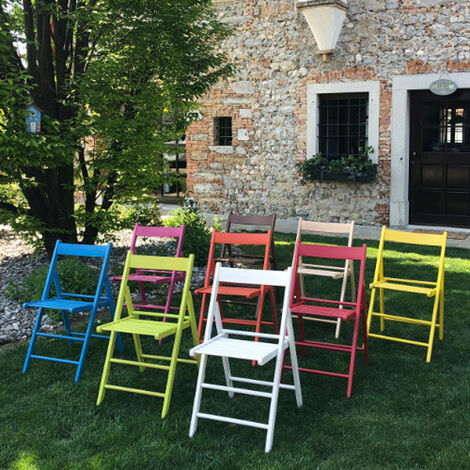 sedia pieghevole, colorata, bianco, per la casa,giardino, locale