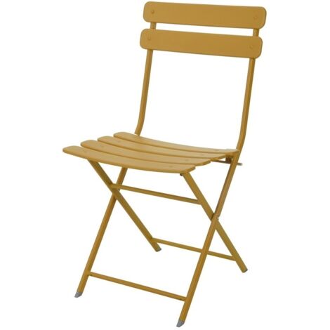 SEDIA BISTROT 48X42H80CM SENAPE IN METALLO