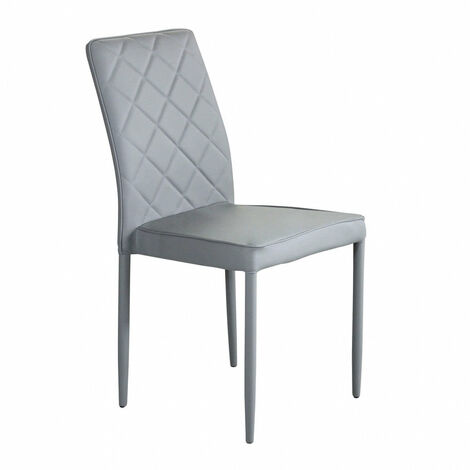 Sedia Blossom 41x50x91 h cm in Similpelle Grigio chiaro