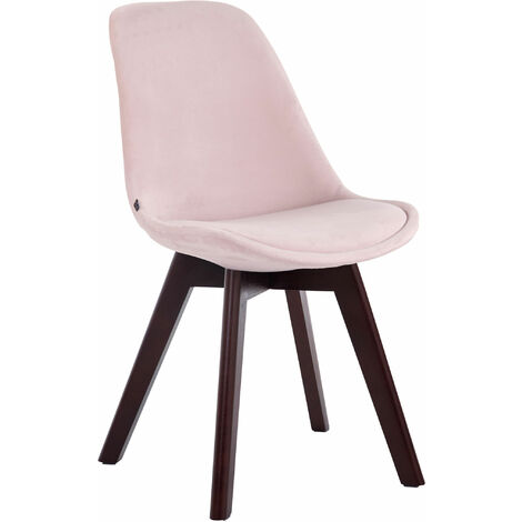 Sedia Borneo in velluto rosa noce
