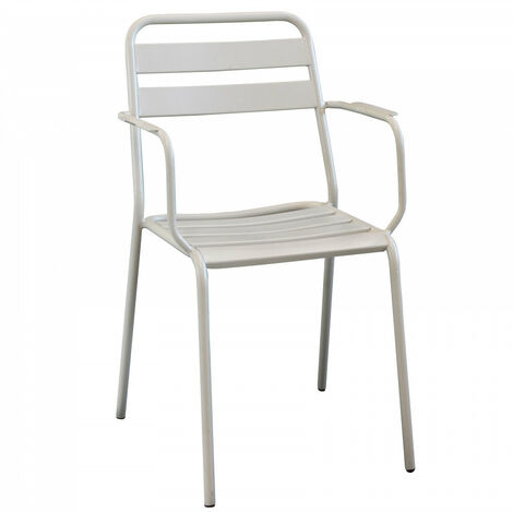 Sedia Bristol Impilabile 51x52x81 h cm in Acciaio Tortora
